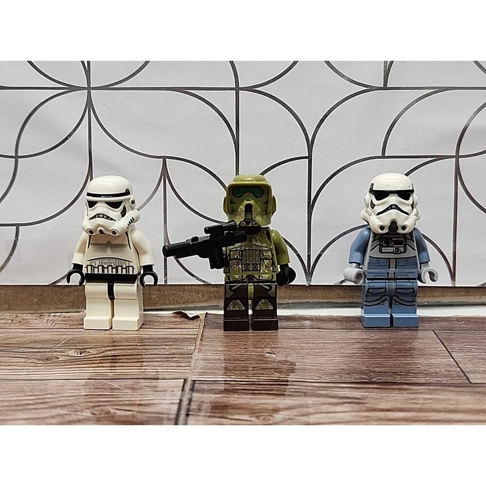 Lego Star Wars Clone Trooper Minifigure Lot - 3 Rare Figures - Bark Clone